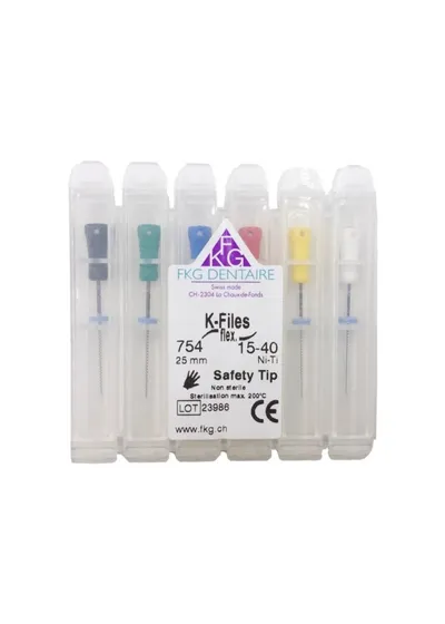 ERGOFLEX K Ni-Ti - ручные никель-титановые файлы, 25 мм, №15-40