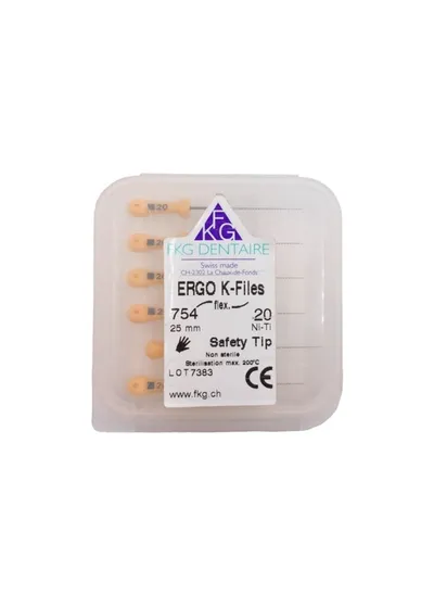 ERGOFLEX K Ni-Ti - ручные никель-титановые файлы, 25 мм, №20