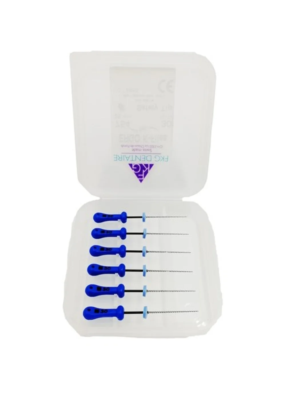 ERGOFLEX K Ni-Ti - ручные никель-титановые файлы, эргономичная ручка, 25 мм, №30