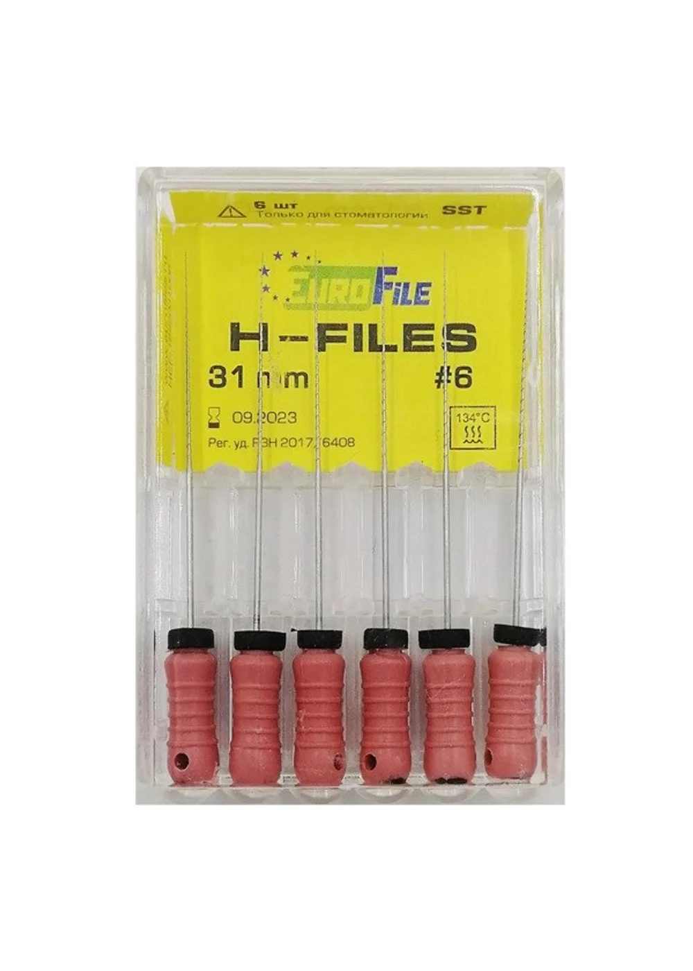 H-Files - ручные файлы, 31 мм, №06, сталь, 6 шт