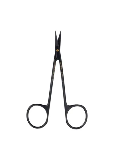 Ножницы LaGrange, Super-Cut, остроконечные, двойной изгиб, 1 зубчатое лезвие, Black line, 11,5 см