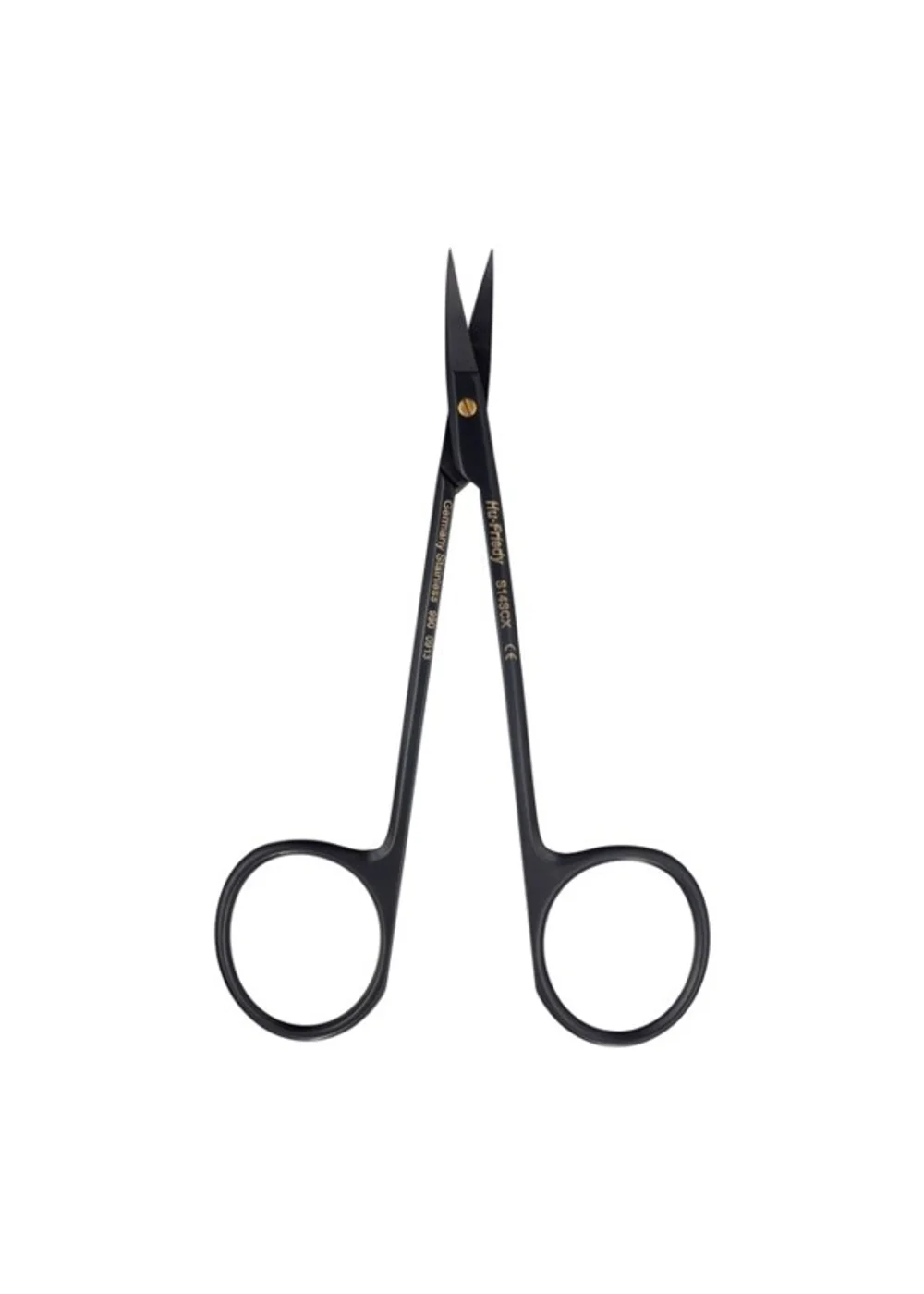 Ножницы LaGrange, Super-Cut, остроконечные, двойной изгиб, 1 зубчатое лезвие, Black line, 11,5 см