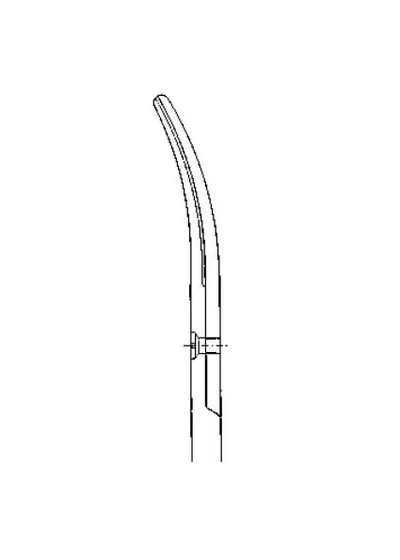 Ножницы препаровальные Metzenbaum, изогнутые, длина 180 мм