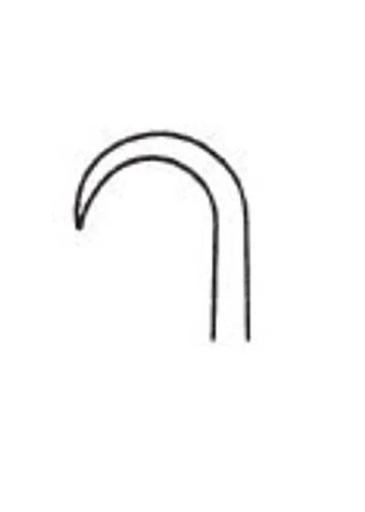 Ретрактор тонкий, 2-зубый, острый, 5х4,2 мм, длина 165 мм