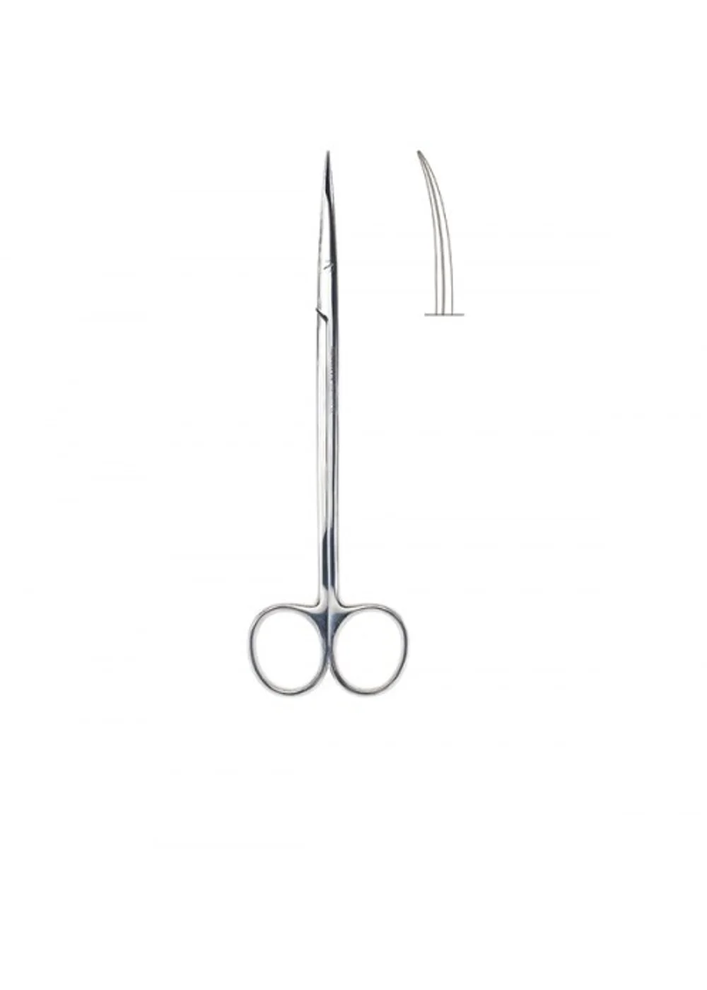 Ножницы хирургические изогнутые остроконечные, Medenta Instrumets Co., Metzenbaum Delicate, 180 мм, нержавеющая сталь