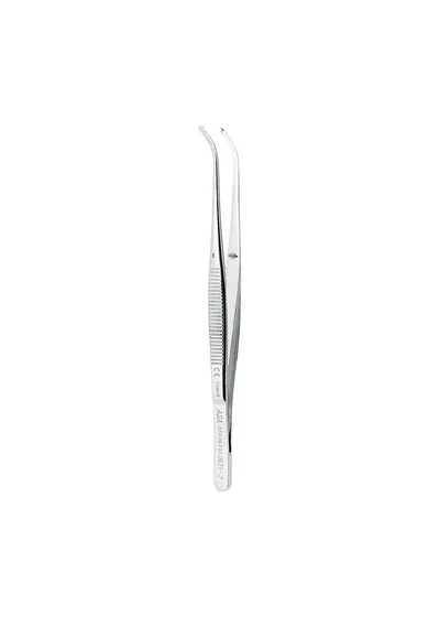 Asa Dental 0631-2 - пинцет хирургический стоматологический изогнутый, 12,5 см