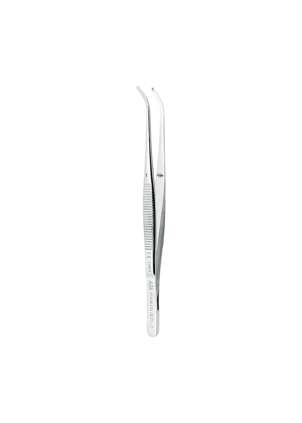 Asa Dental 0631-2 - пинцет хирургический стоматологический изогнутый, 12,5 см
