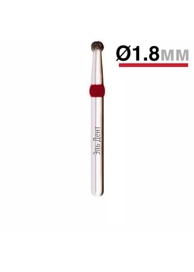 Бор алмазный 001.018  шар FG d=018 (красный), 1шт, МонАлиТ