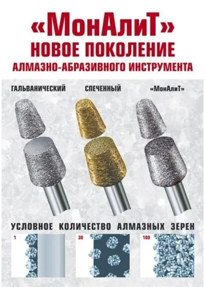 Бор алмазный 001.023  шар FG d=023 (красный), 1шт, МонАлиТ