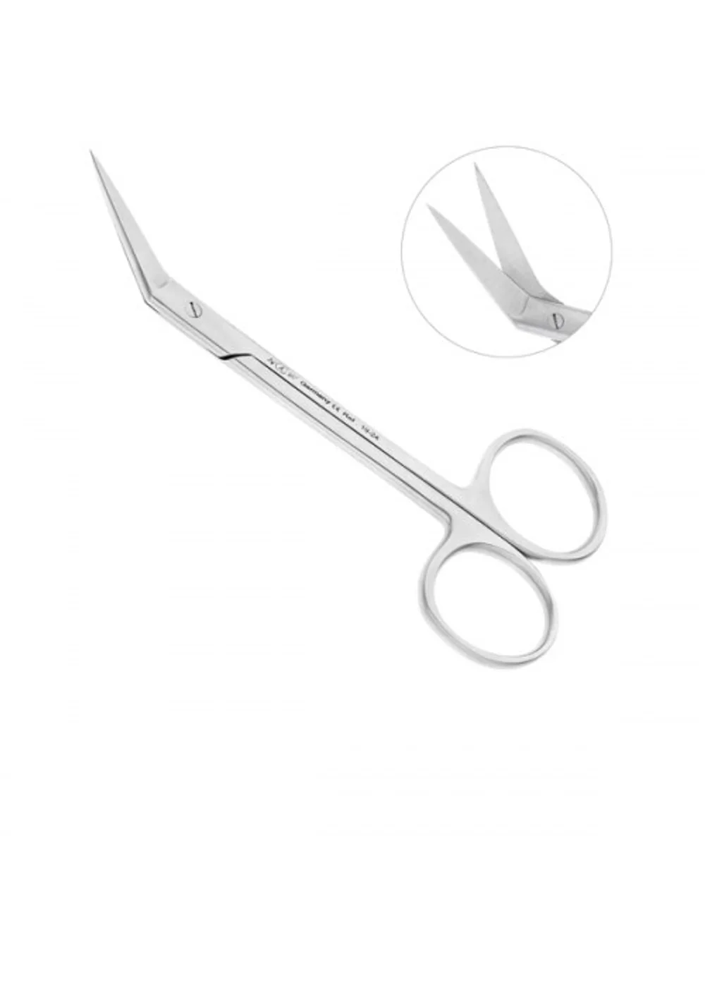 Ножницы хирургические угловые, HLW Dental, Fadenschere, 115 мм, нержавеющая сталь