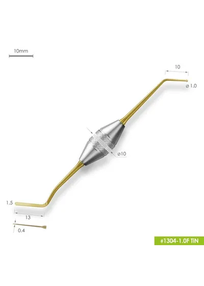 Гладилка FABRI 1304-1,0F TiN штопфер-шарик d=1,0мм с покрытием малая