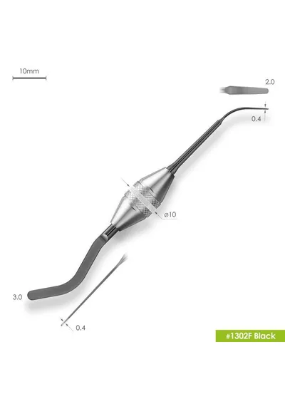 Гладилка FABRI 1302F Black серповидная с черным покрытием