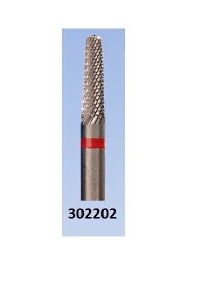 Фреза крас. 302001 широкий конус Крестообразная мелкая нарезка