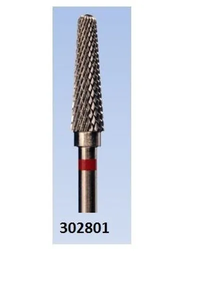 Фреза крас. 302801 мал.конус Крестообразная мелкая нарезка