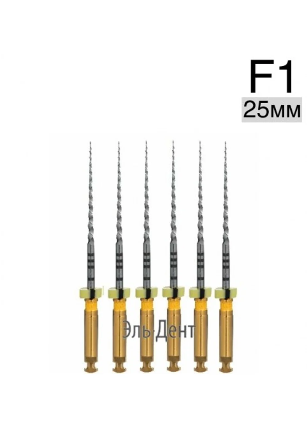 Ultratapers Engine Use F1, 25мм, машинные файлы, никель-титан, (6шт.).Eurofile