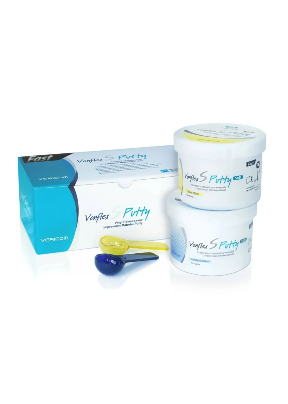 Слепочная масса, Vericom, Vonflex S Putty Soft Fast, база+катал. 2х280мл