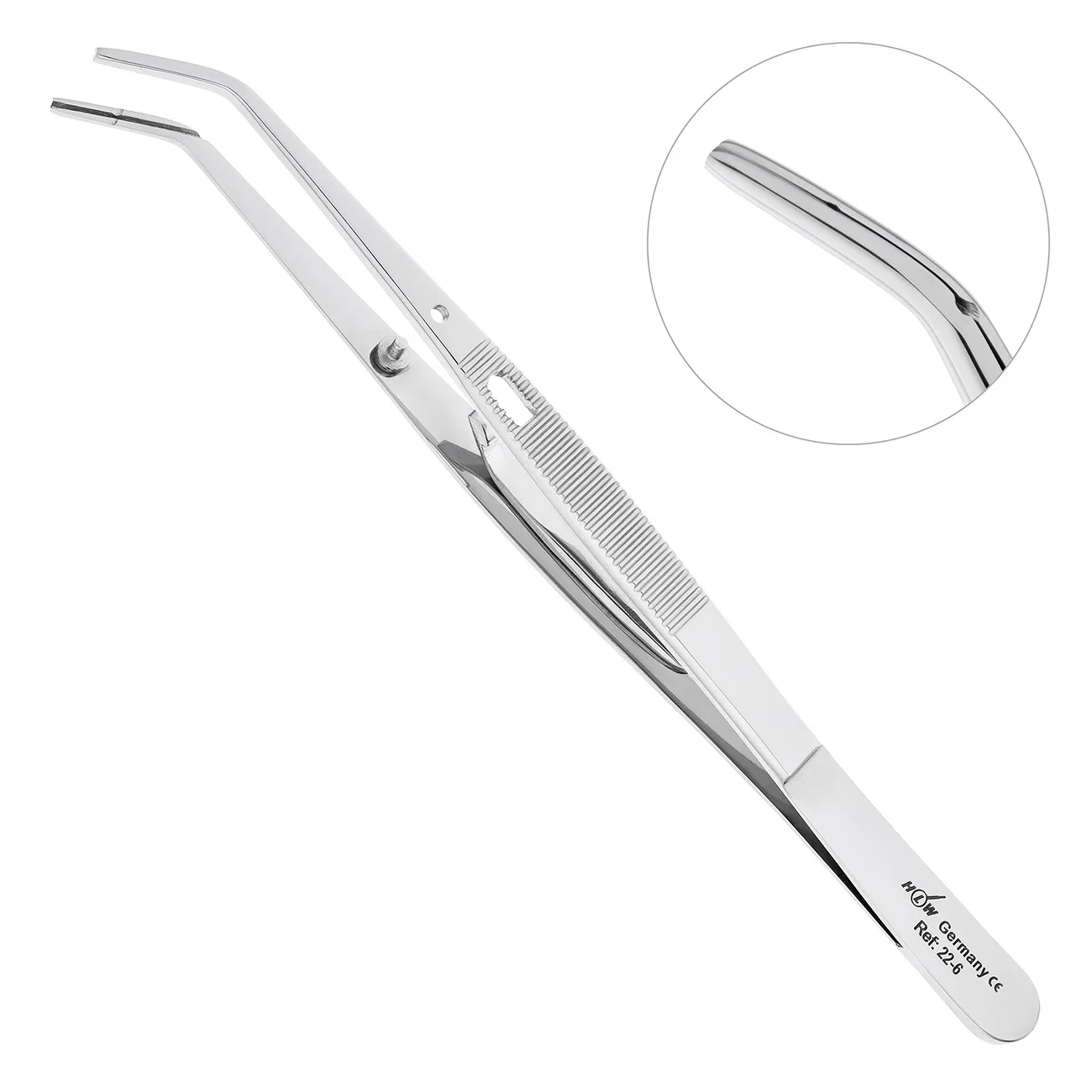 Пинцет с зажимом Pin 15 см 22-6* (HLW Dental Instruments)