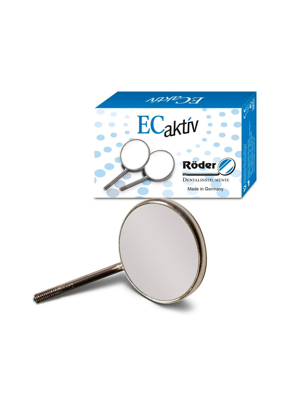 Roder Dentalinstrumente EC Aktiv - зеркало плоское, без ручки, размер 3, 20 мм, 12 шт