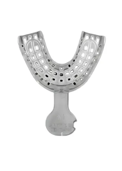 Ложка одноразовая оттискная Implant Tray LM, низ, размер M, прозрачная, 1 шт