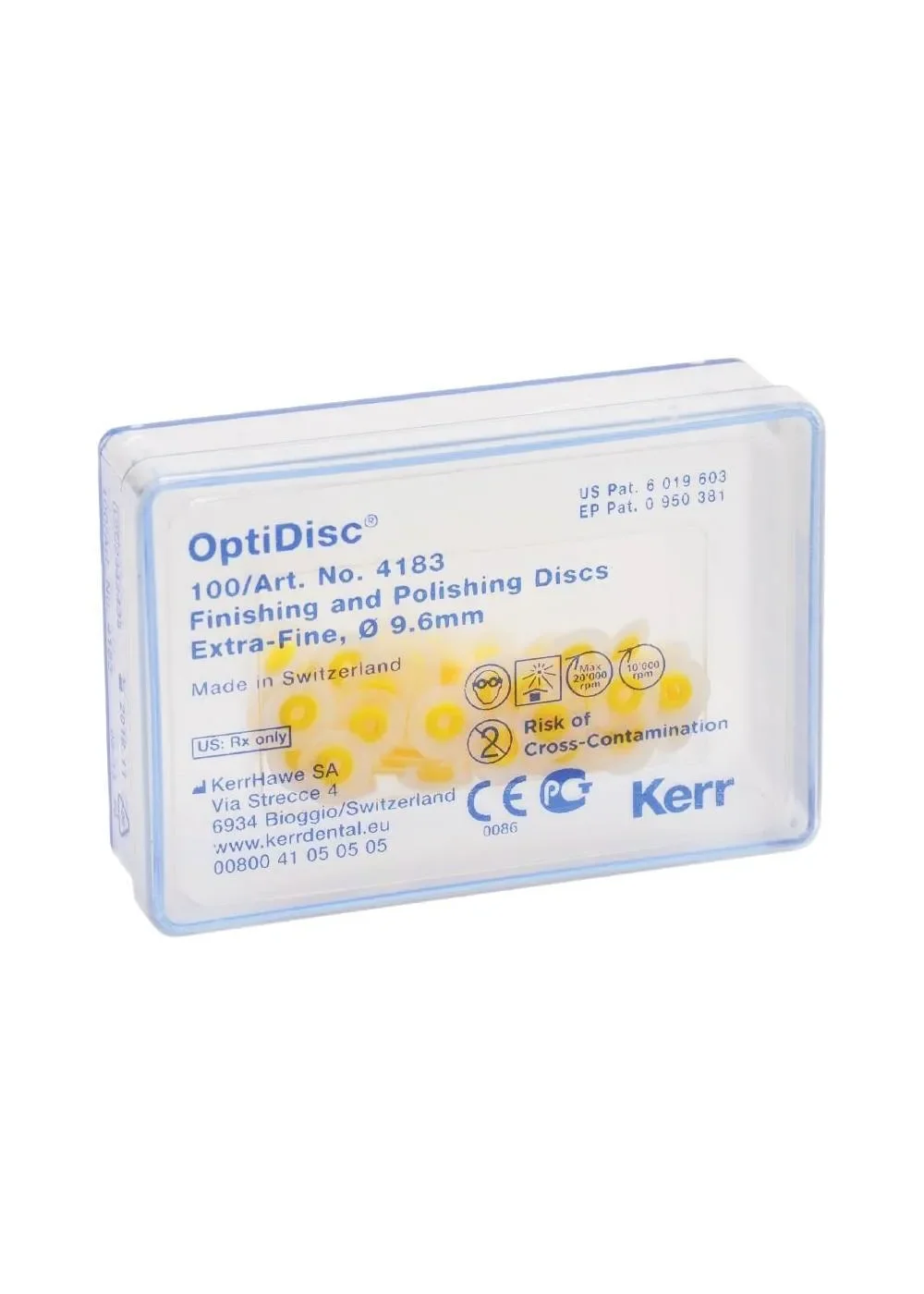 Диски полировочные, Kerr, OptiDisc ультратонкие 9,6мм 100шт