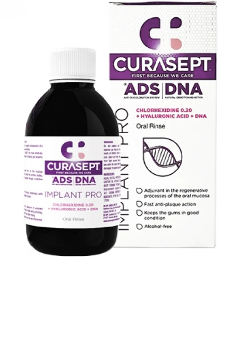 Ополаскиватель для полости рта CURASEPT ADS 020 IMPLANT PRO, 200мл