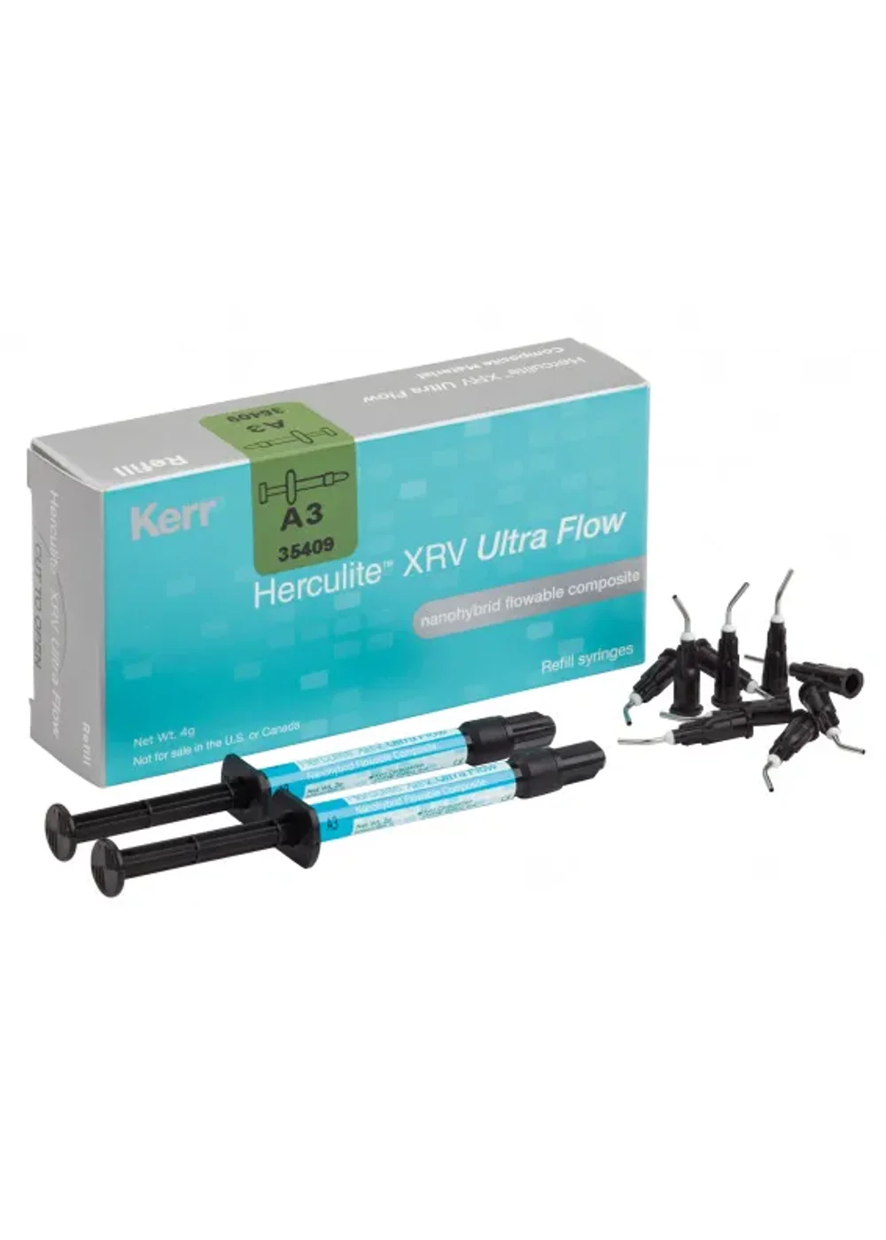 Жидкотекучий композит, Kerr, Геркулайт XRV Ультра Флоу (Herculite XRV Ultra Flow), А3, 2шпрх2гр