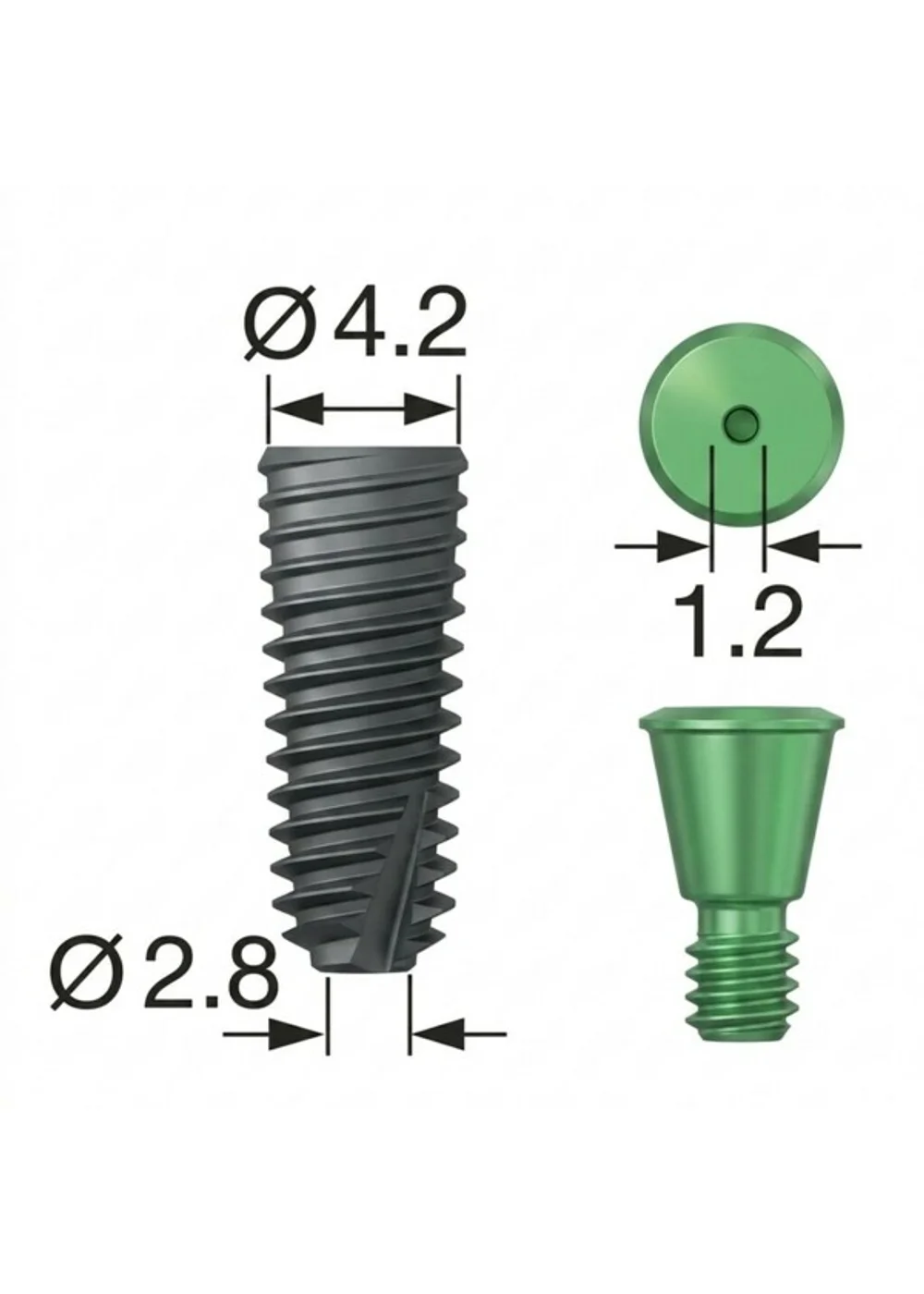 Имплантат, Osstem, TS III SA, D=4.0 мм, L=8.5 мм, без адаптера
