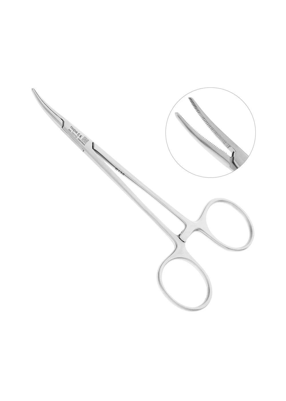 Nopa Instruments AA 131/12 - щипцы для артерии MICRO-MOSQUITO анатомические, изогнутые, 12 см