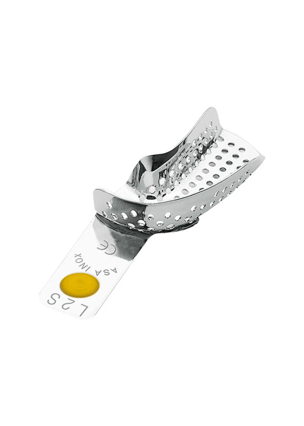 Asa Dental 2801-L2S - ложка слепочная нижняя малая (S) половина, с перфорацией без бортиков (правый верх-левый низ)