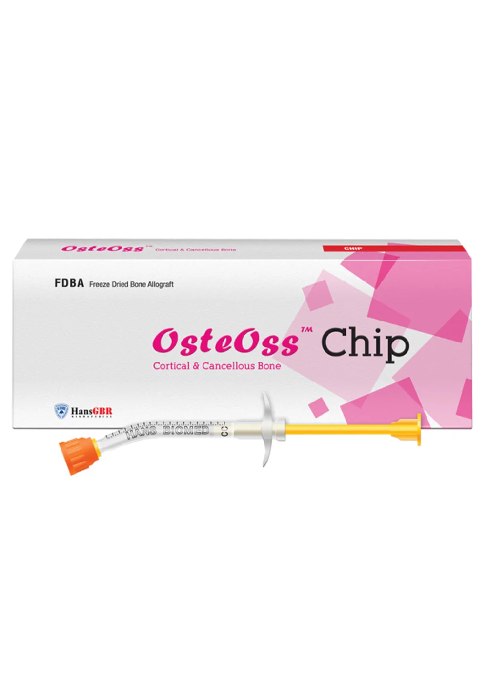 Крошка кортикально-губчатая, OSSTEM, OsteOss, резорбируемая, 1 мл, шприц