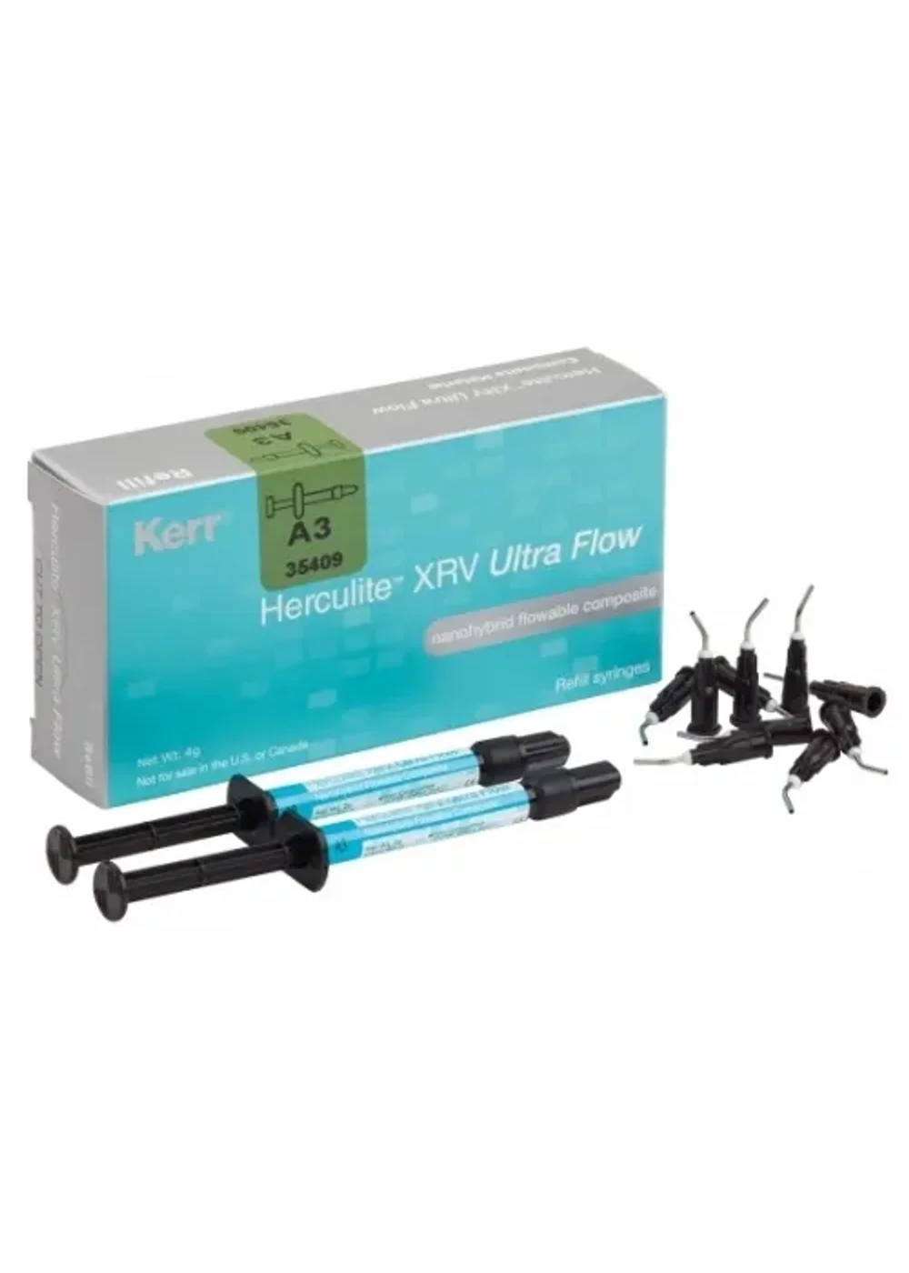 Жидкотекучий композит, Kerr, Геркулайт XRV Ультра Флоу (Herculite XRV Ultra Flow), А2, 2шпрх2гр