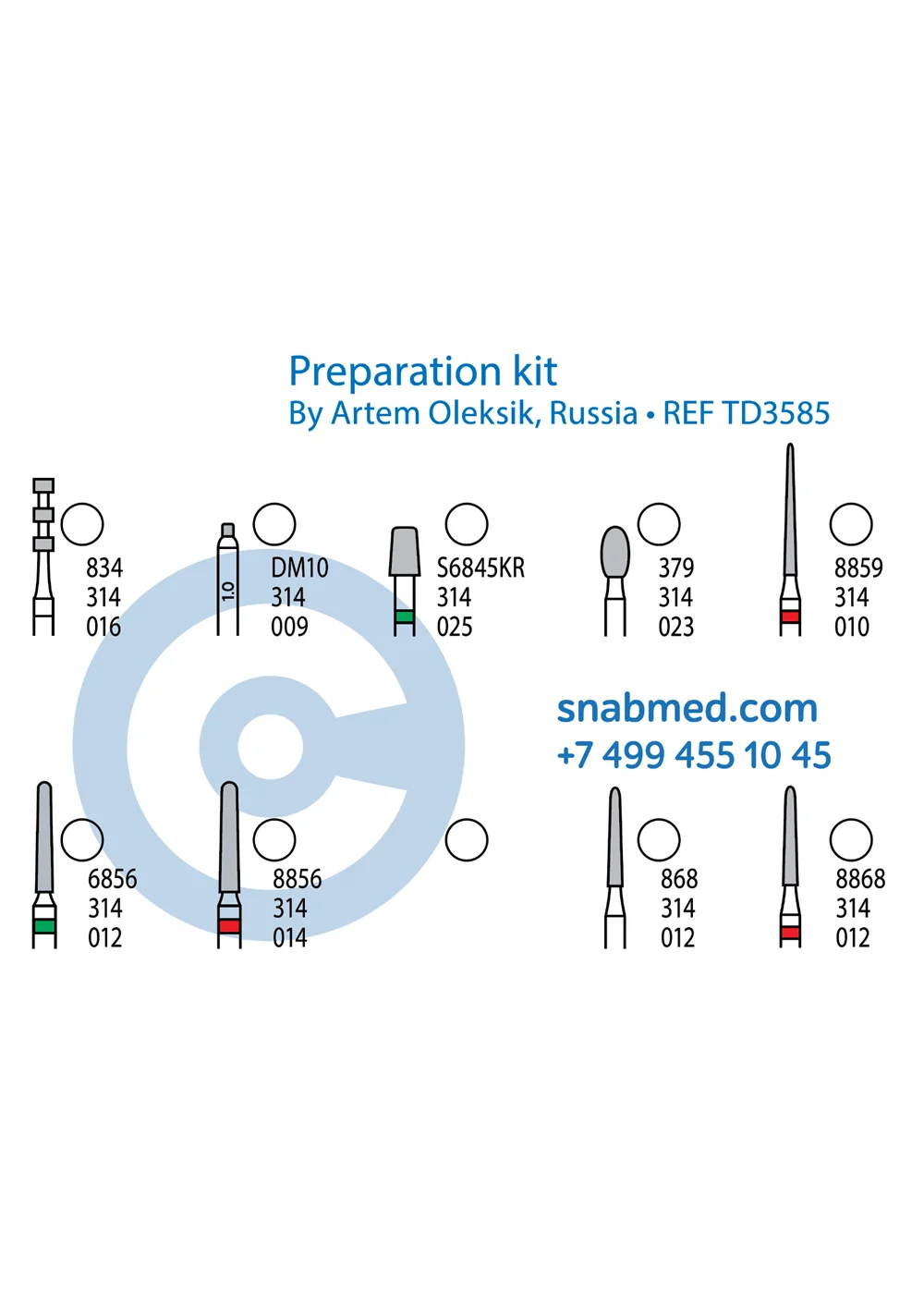 Набор для препарирования Артема Олексика, TD3585