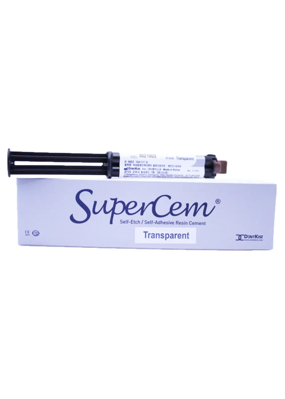 Цемент, DentKist, ЧармСуперЦем (SuperCem), прозрачный, композитный самопротравливающий, 1шпр.х5мл+10+10