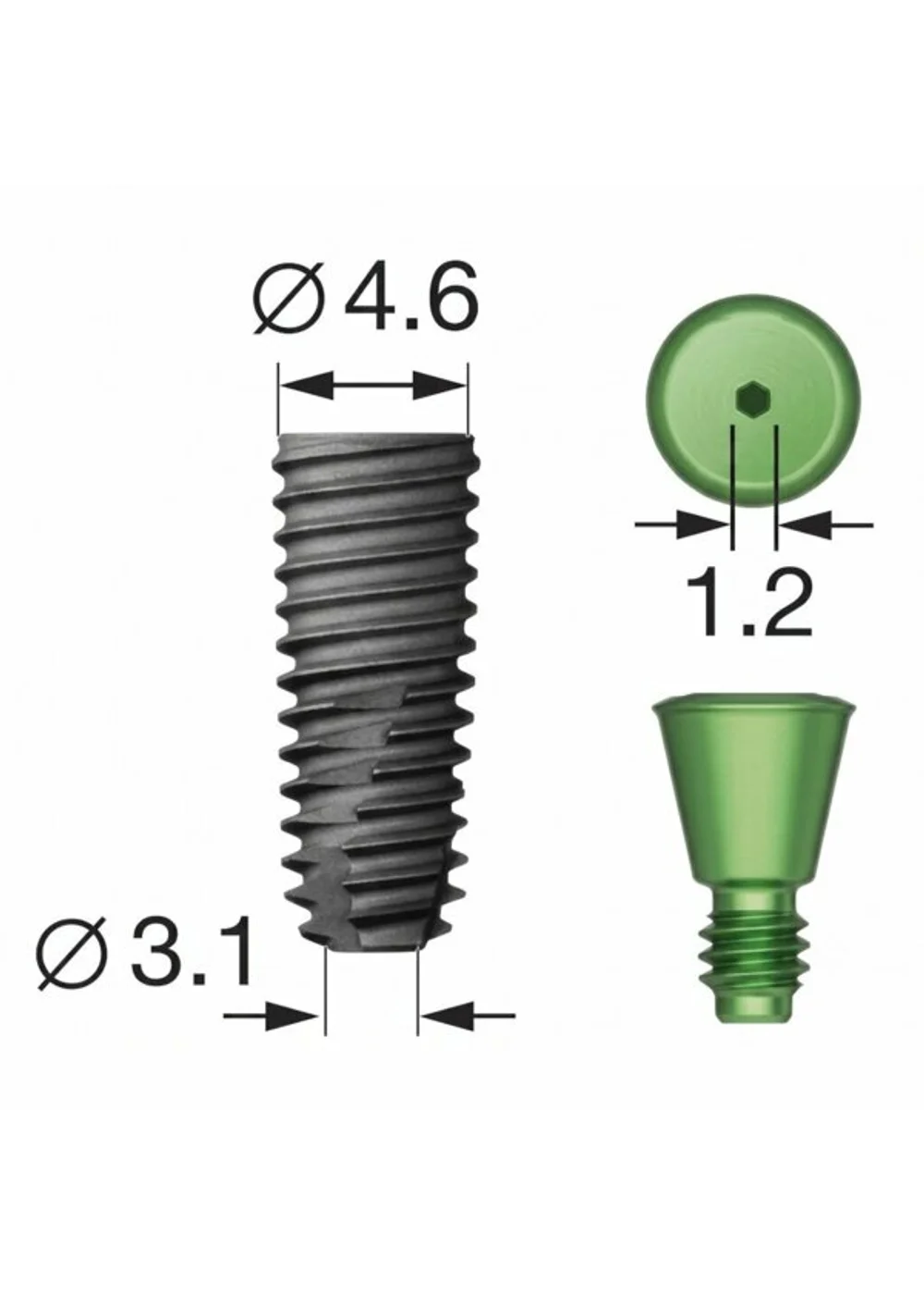 Имплантат, Osstem, TS III SOI, D=4.5 мм, L=13.0 мм