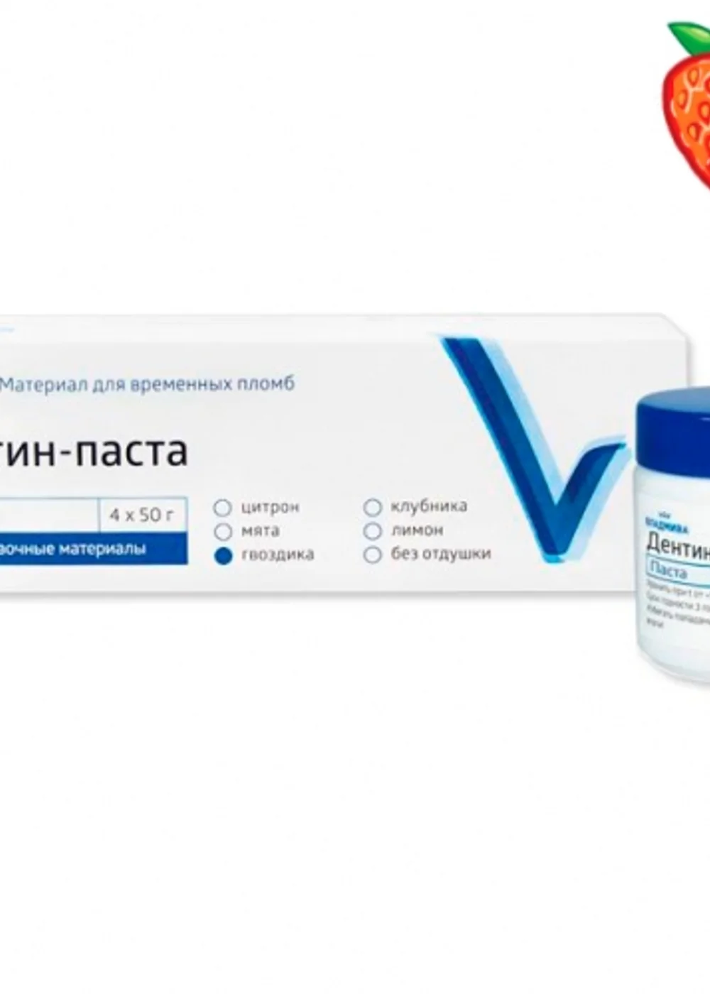 Дентин-паста Клубника (50г) ВладМиВа