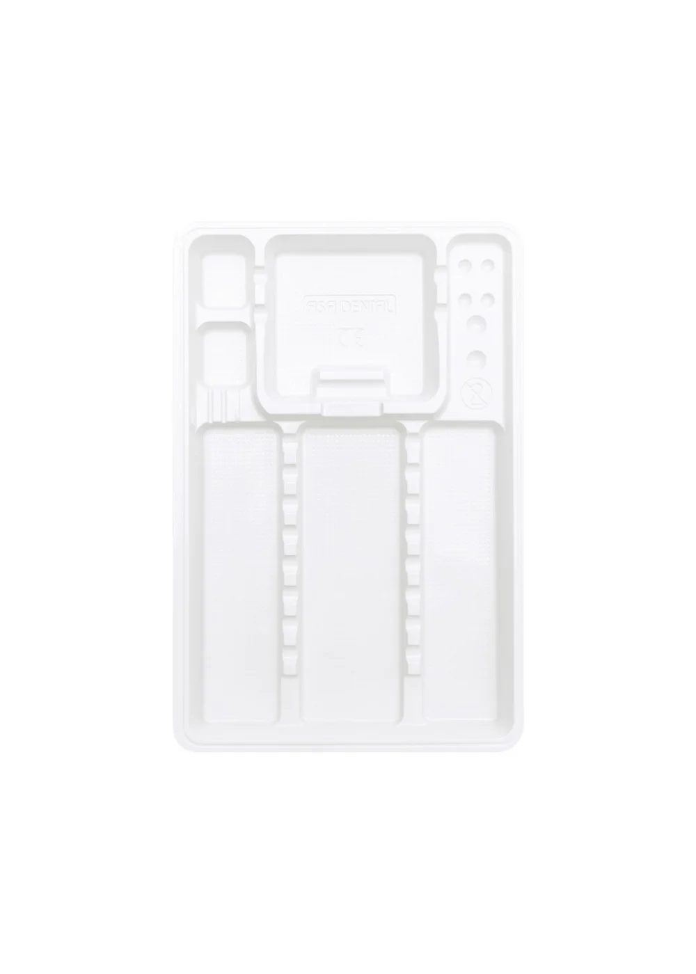 Asa Dental AL2727-1Z - лотки пластиковые широкие одноразовые, с гофрированным дном, 281*183*17 мм, коробка 400 шт.