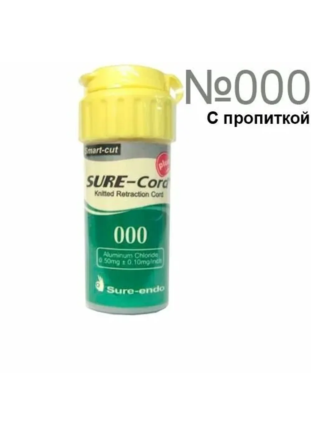 Нить ретракционная, Sure Dent Corporation, №000 хлорид алюминия