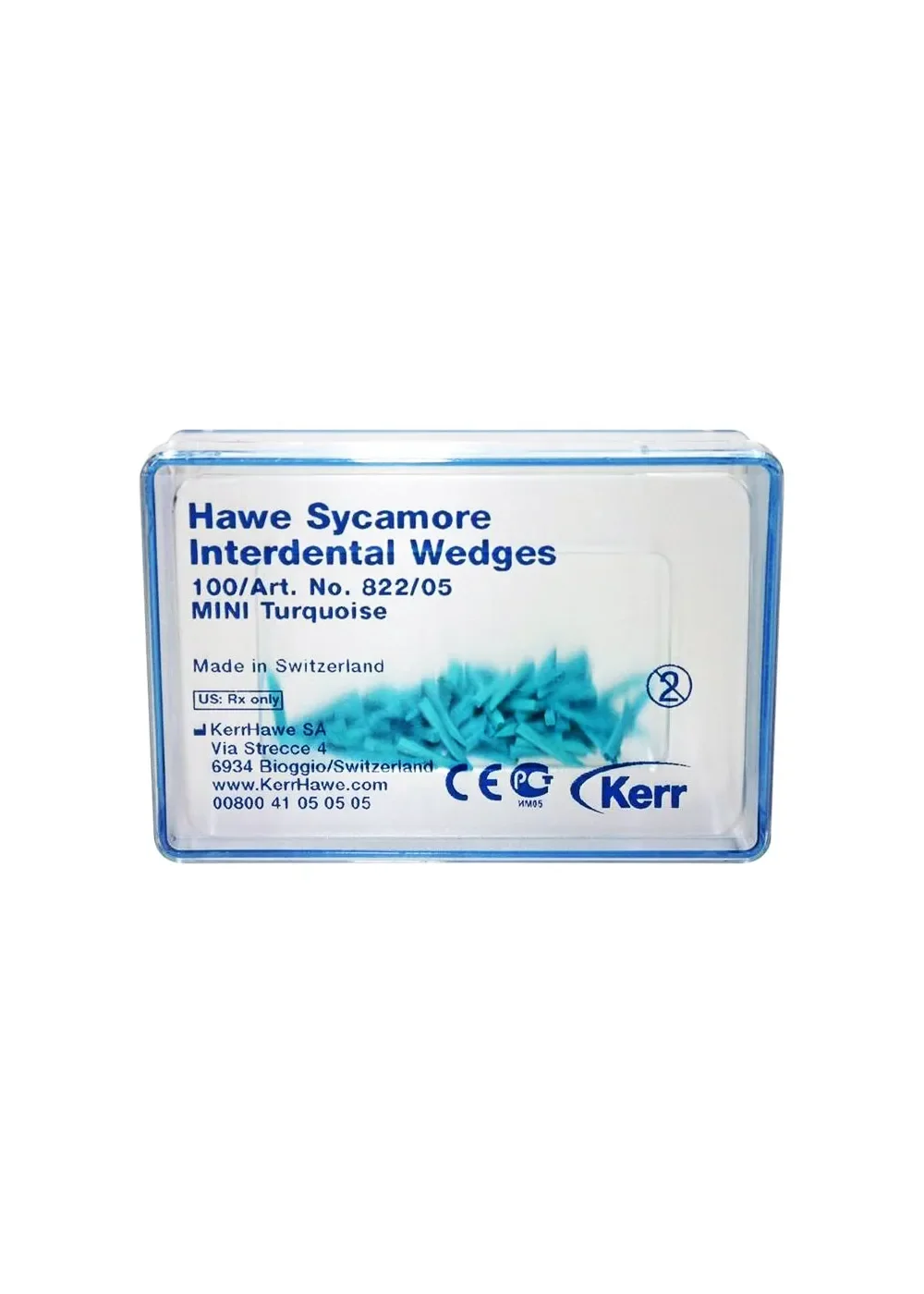 Клинья, Kerr, деревянные бирюзовые Sycamore 822/05
