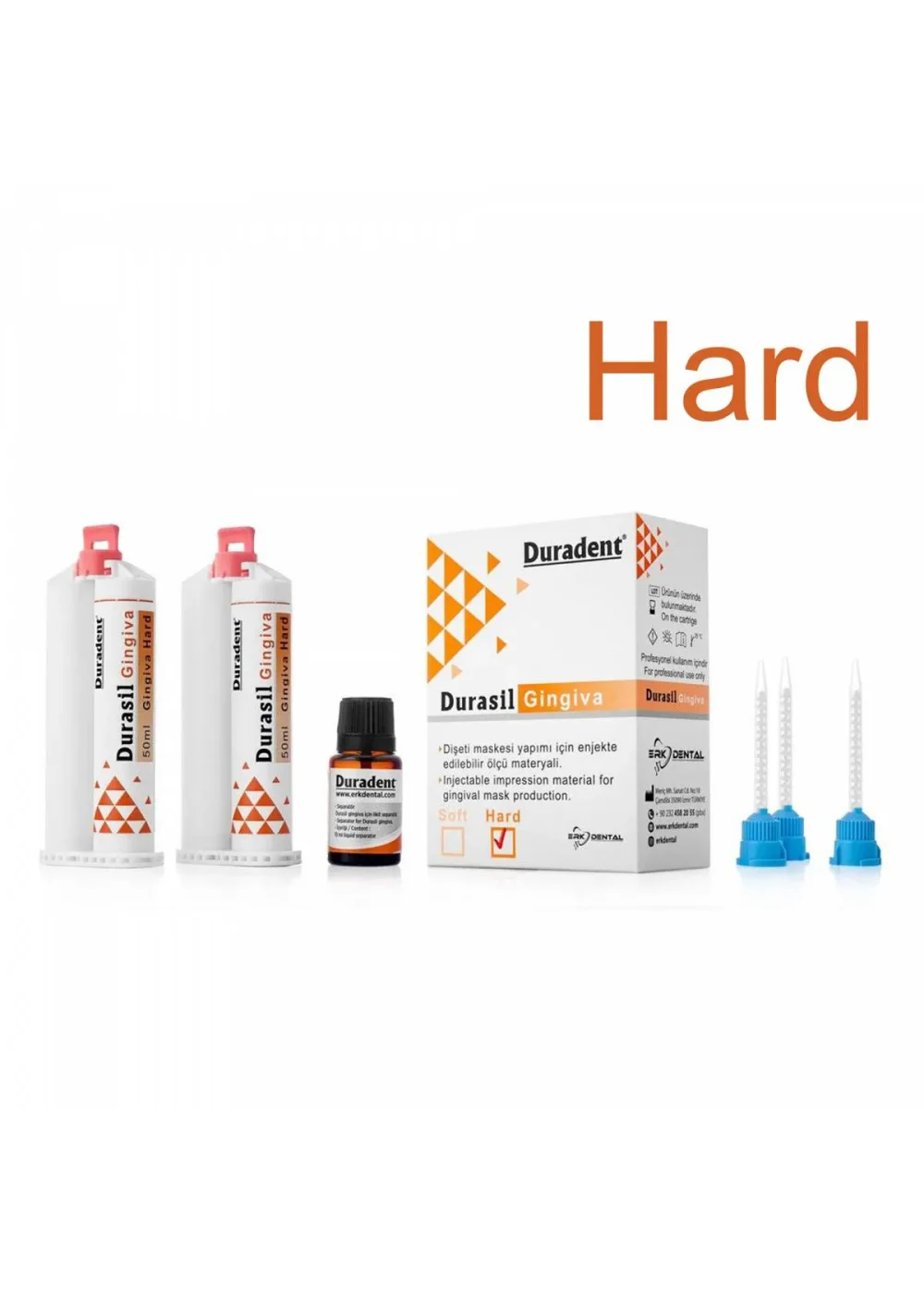 Силикон для десны, DuraDent, Durasil Gingiva HARD, 2х50мл