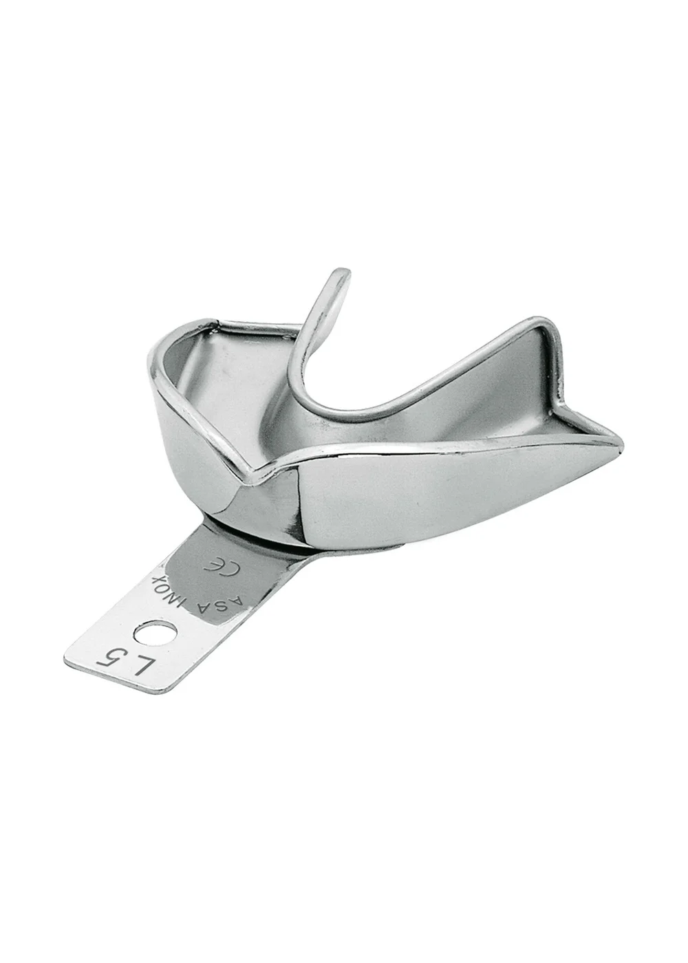 Asa Dental 2807S-L5 - ложка слепочная нижняя большая (L) без перфорации с бортиками