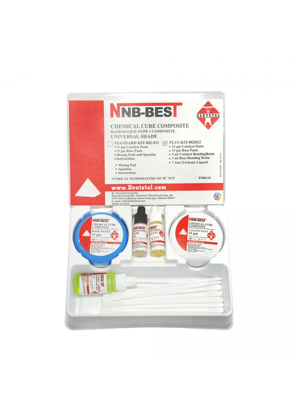 Композит химический, Prime-Dental, ННБ Бест (NNB Best), набор (2×15 г + бонд + гель)