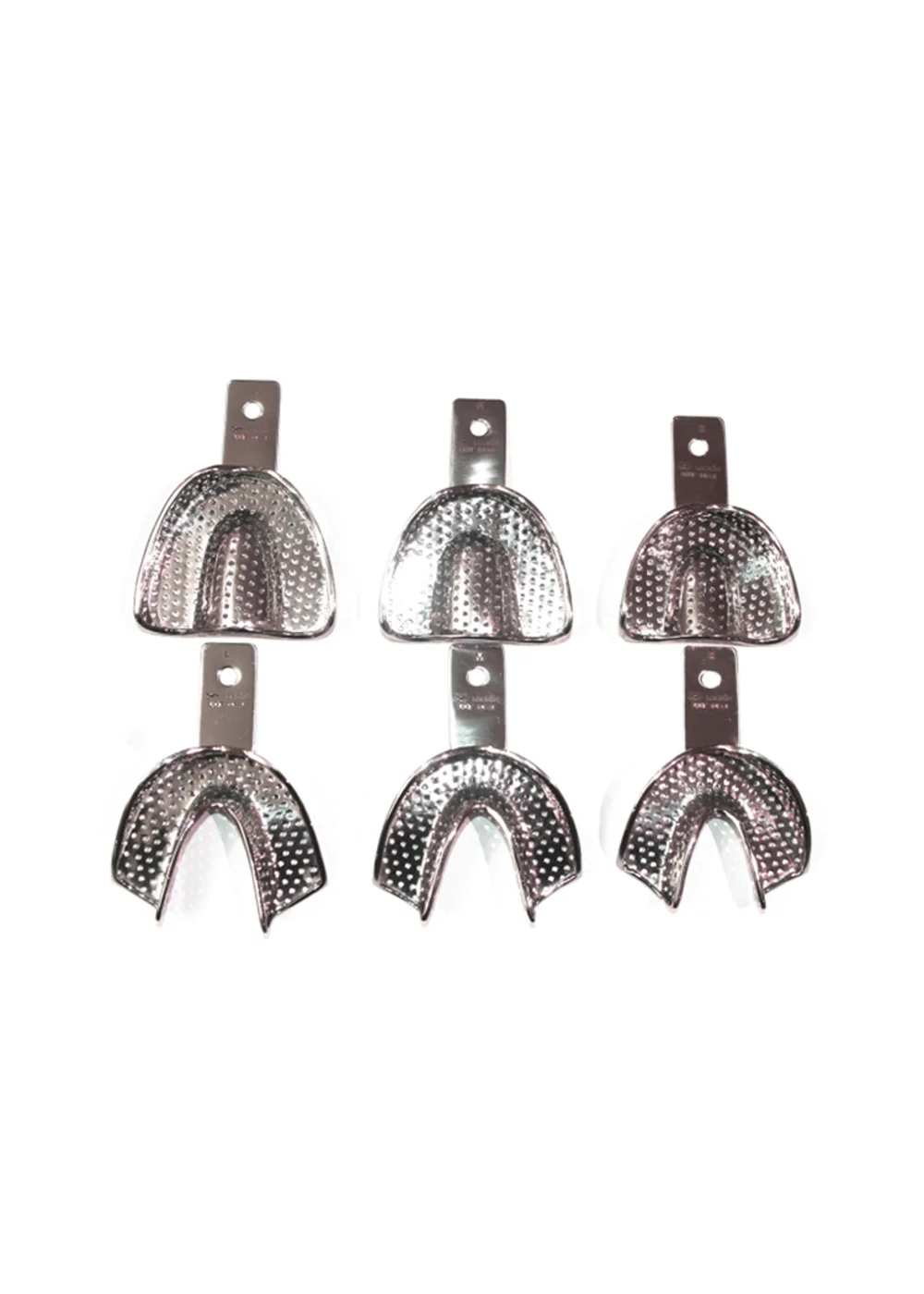 Legrin M-531-9078 - ложки слепочные Legrin, перфорированные 6 шт (3 верх + 3 низ) - S, M, L