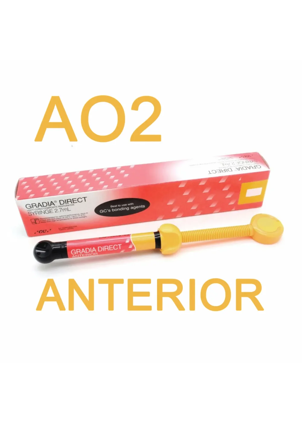 Композит светоотверждаемый микрогибридный, GC, Gradia Direct Anterior, A-A02, шприц, 4 г