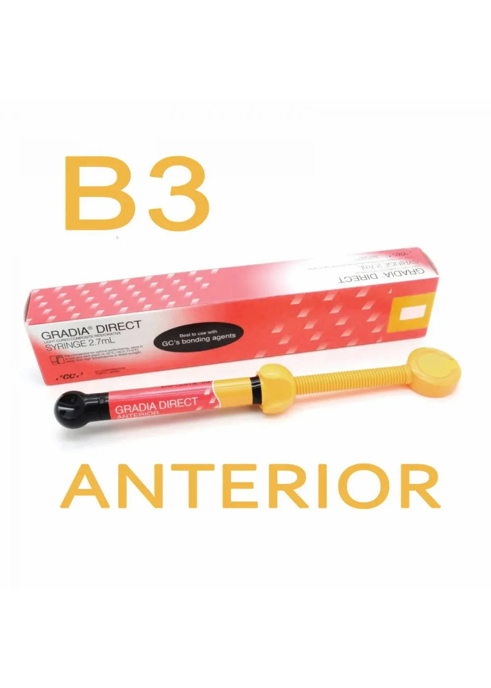 Композит светоотверждаемый микрогибридный, GC, Gradia Direct Anterior, A-B3, шприц, 4 г