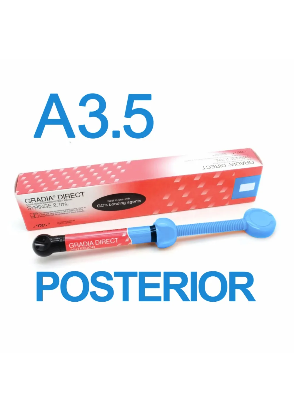 Композит светоотверждаемый микрогибридный, GC, Gradia Direct Posterior, P-A3,5, шприц, 4.7 г