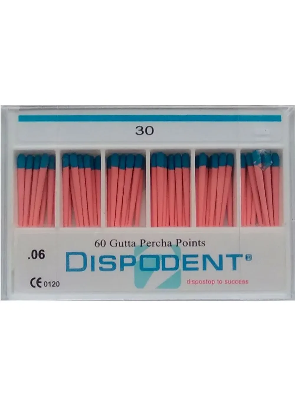 Штифты гуттаперчевые, Dispodent, конус 0.06 №30, 60 шт
