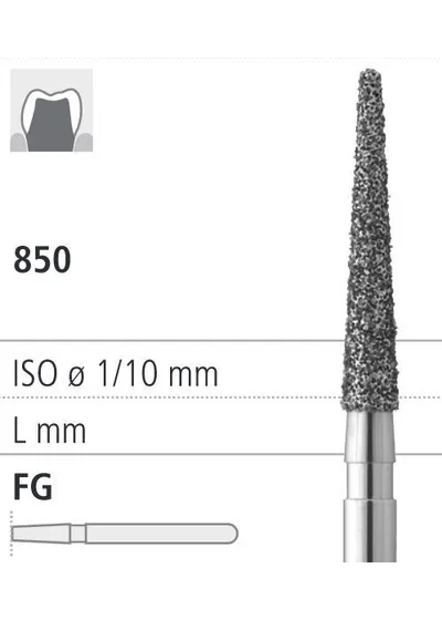 Бор алмазный FG 850/010, белый, 6 шт.