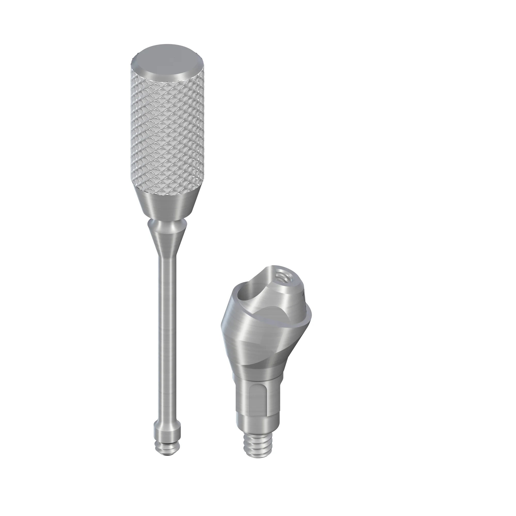 Угловой абатмент для винтовой фиксации, 17° тип B, RC, Ø 4,6 мм, GH 4 мм, TAN, со штифтом