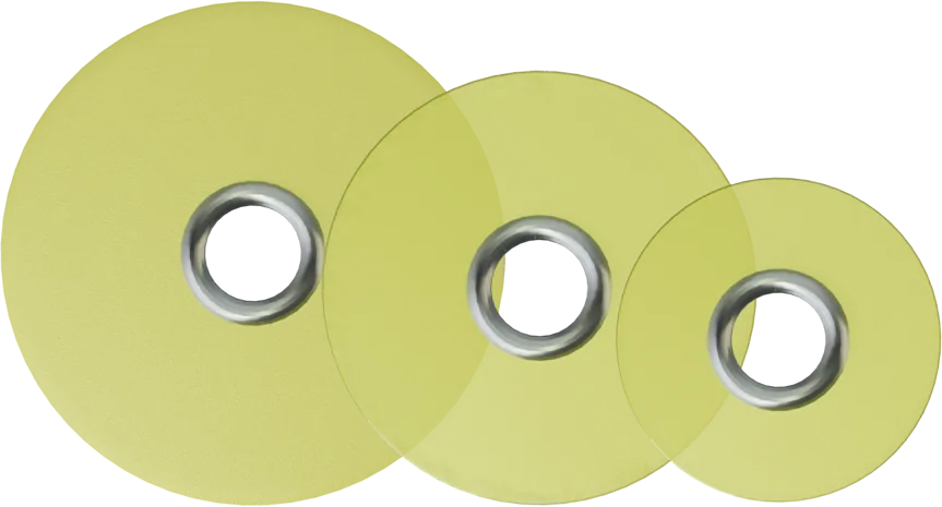 Полир Диск "Kagayaki HOT" на лавсановой основе тонкий (желтый) d=14мм, 40 шт (без дискодержателя)