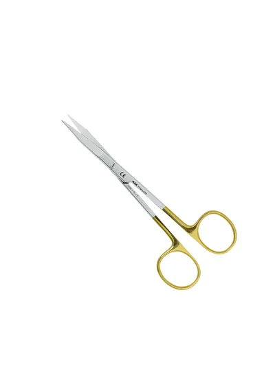 Asa Dental 0304-1TC - ножницы прямые узкие (золотая серия), 13 см